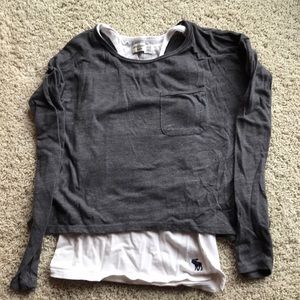 abercrombie kids double layer top